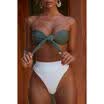 Women Push-up Padded Bra Bandage Tied up Bikini Set Swimsuit Swimwear Bathing CA