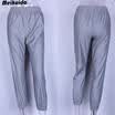 AU Womens Reflective Pants Hip Hop Dance Show Party Night Jogger Baggy Trousers