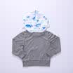 2Pcs Newborn Kids Baby Boys Girls Whale Hooded Tops T-shirt Pants Outfit Clothes