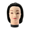 23" Black Hairdresser Training Head Dummy Model with Long Hair Hairdressing Styling Practice Head Model with Clamp