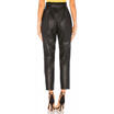 Womens High Waist Paperbag PU Leather Trousers Ladies Party Cigaratte Pants