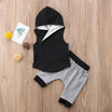 Cotton Cute Kids Baby Boy Vest TopsPants Shorts 2PCs Outfits Hooded Clothes Set