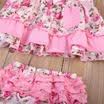 Newborn Baby Girl Floral Ruffles Tops Pants Shorts Headband Outfits Clothes US j