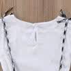 Cute Toddler Infant Baby Girl Cotton Tops Lace Bib Strap Dress 2Pcs Set Clothes
