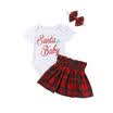 Newborn Toddler Baby Girls T-shirt RomperSkirts Xmas Outfits 2018 Christmas