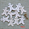 10pcs Christmas Tree Decorations Wooden Pendants Crafts Scene Layout Hanging Ornaments Party Wedding Holiday Adornment