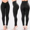 Womens Yoga Sports Leggings Black Splice Mesh Gym Pants Fitness Stretch Trousers