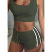 UK Womens Patchwork Clothes Suit Sportwear Sport Bra Top Short Pants Yoga Set