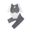 Newborn Baby Boy Gentleman Outfits Bow Tie Tops Romper Pants Formal Suit Costume