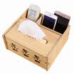 TRNFA TN-MS232 Wood Plastic PVC Drawer Storage Box Creative European Cosmetic Storage Box Thicker Waterproof Desktop Office Storage
