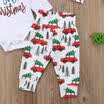 3pcs Newborn Infant Baby Boy Girl Xmas Christmas Clothes Romper Bodysuit Pants