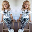 Kids Baby Clothes Girls Boy Summer T-shirt Tops Zebra Pants Outfits Set UK Stock