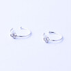 Crystals Flower charm Nose Silver Hoop Stud Ring 925 silver jewelry