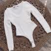 Women Lady Long Sleeve Shirt Romper Jumpsuit Bodysuit Stretch Leotard Top Blouse
