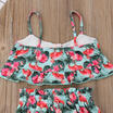 Newborn Infant Baby Girl Outfits Clothes Off-shoulder Tops Flamingo Pants Set
