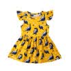 Toddler Kids Baby Girls Dinosaur Tulle Dress Skirt Short Sleeve Dress Clothes