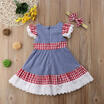 Toddler Baby Girls Striped DressHeadband Party Pageant Dresses Skirts Clothes