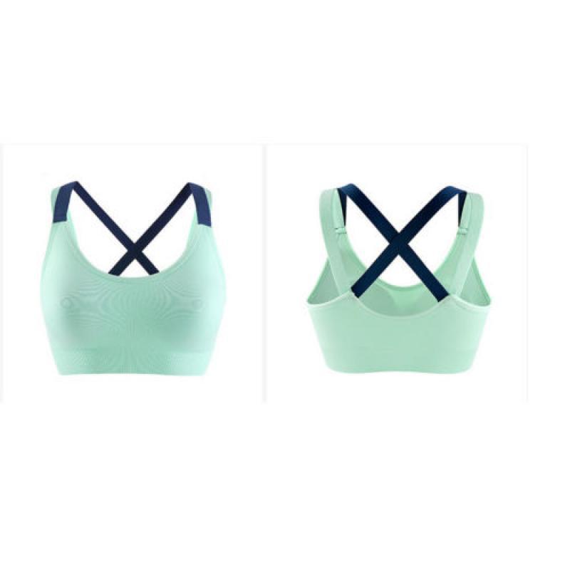 Canis Women Sports Yoga Athletic Solid Wrap Chest Strap Vest Tops Padded Bra UK