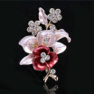 3D Creative Women Diamond-encrusted Flowers Brooch Pin Shiny Rhinestone Brooch Party Jewelry
