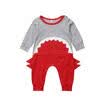 Newborn Baby Boy Girl Shark Cotton Romper Bodysuit Jumpsuit Clothes Outfit 0-2T