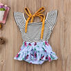 Newborn Kids Baby Girl Knit Tops T-shirtFloral Ruffle Shorts Clothes Outfit Set