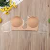 Backless Plunge Bra Strapless U Shape Adhesive Silicone Invisible Push up Bra