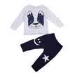 UK Stock Newborn Baby Boy Girl Cartoon T-shirt Tops Pants 2pcs Outfits Set 0-18M