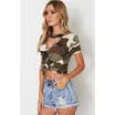 Women Summer Casual T-shirt Short Sleeve Printed Cotton Blouse Top Shirt Tee New