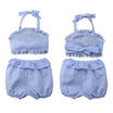 Cute Toddler Kids Baby Girl Plaid Crop Top Shorts Outfits Clothes Summer Sunsuit