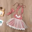 AU Kids Baby Flower Girl Dress Lace Floral Tulle Party Bridesmaid Dress Sundress