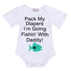 Newborn Kid Boy Girl Fish Print Cotton Bodysuit Romper Jumpsuit Clothes Outfit
