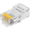 Shanze SAMZHE SJ-6010 six gold-plated gigabit network unshielded crystal head RJ45 cable 8P8C connector Cat6 class computer router 8 core connector 10 bag
