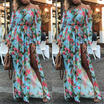 Womens BOHO Long Maxi Evening Cocktail Party Summer Beach Dress Sundress