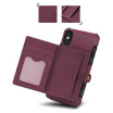 New iPhoneXSMax Mobile Shell Samsung Mobile Phone Case Card Case Mobile Shell Purple