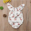 Canis Newborn Baby Girls Christmas Deer Animal Romper Bodysuit Outfits Clothes