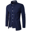 Fashion Mens Luxury Casual Stylish Slim Fit Long Sleeve Casual Dress Shirts Tops