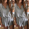 Womens Holiday Casual Mini Playsuit Ladies Jumpsuit Summer Beach Dress Size 6-18