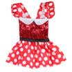 Toddler Girls Princess Polka Dots Mickey Mouse Cosplay Costume Fancy Tutu Dress