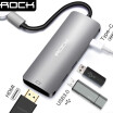 ROCK Type-C docking station USB-C to HDMI converter PD charging head Apple MacBook Huawei Mate10Pro expansion hub splitter switch extension cable