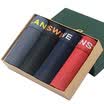 Jingdong supermarket Langsha men&39s underwear men&39s flat pants elastic cotton breathable u convex sexy young four-legged head four mixed color 170 L