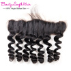 134 Brazilian loose wave lace frontal human hair lace frontal bleached knots free part top lace frontal
