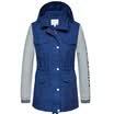 Semir Lady in the long hooded fashion letter stitching casual clothes coat coat Korean version of the tide 13116090009 dark blue L