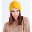 Women Winter Outdoor Knitted Beanie Baggy Wool Cap Cute Pleated Warm Ski Hat E