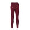 Women Stretchy High Waist Solid Button Casual Long Pants Pencil Legging Trousers