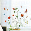 Colorful Flower Dandelion Tree Butterfly VINYL Wall Sticker Decor Removable UKWS
