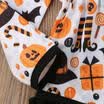 Newborn Baby Girls Halloween Long Sleeves Romper Jumpsuit Bodysuit Headband Set