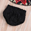 Newborn Kids Baby Girl Rose Off Shoulder Tops Lace Shorts Outfits ClothesSummer