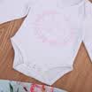 AU Stock Toddler Infant Baby Floral Cotton Romper Long Pants Outfits Clothes Set