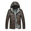 Antarctic men down jacket fashion solid color wild hooded casual down jacket 1905 coffee 2XL