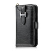 iPhoneXS Mobile Shell Card Flip Protection Leather Case Samsung Multifunction Wallet Phone Case Black